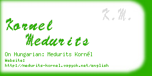 kornel medurits business card